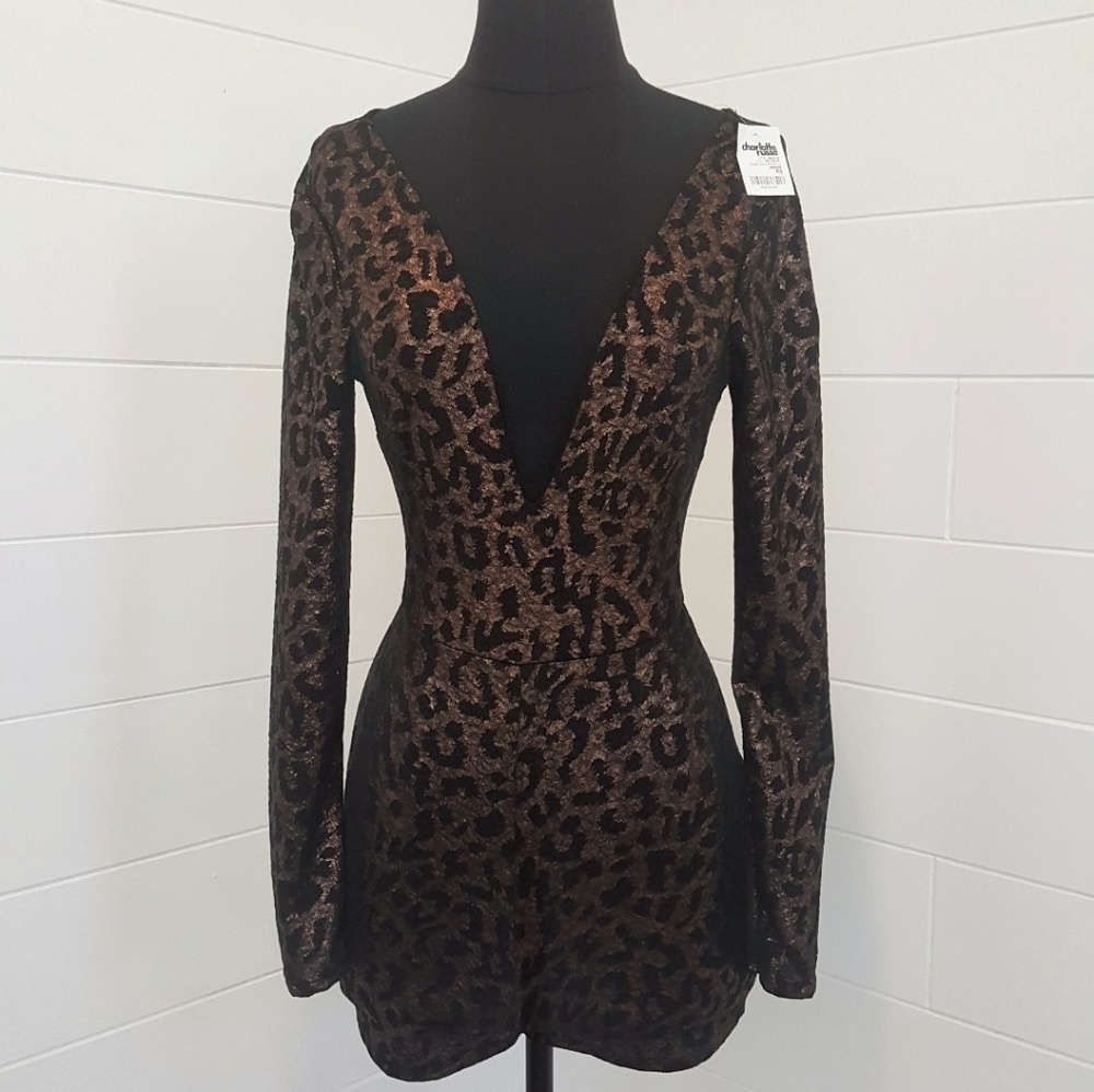 Sexy Cheetah Print Romper Costume Halloween